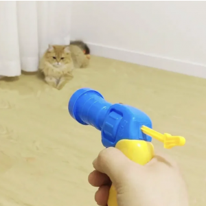 Игрушечный пистолет для котов с тремя мягкими шариками,  Velice