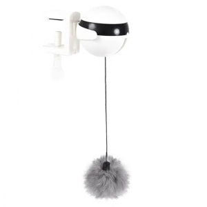 Электронная интерактивная подвесная игрушка флаттер для кошек с мячиком, Белый, Velice