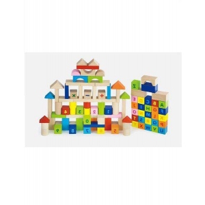 Набор кубиков Viga Toys "Алфавит и числа" (100 шт., 3 см.)