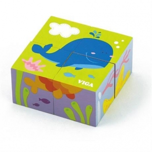 Пазл-кубики Viga Toys "Подводный мир"